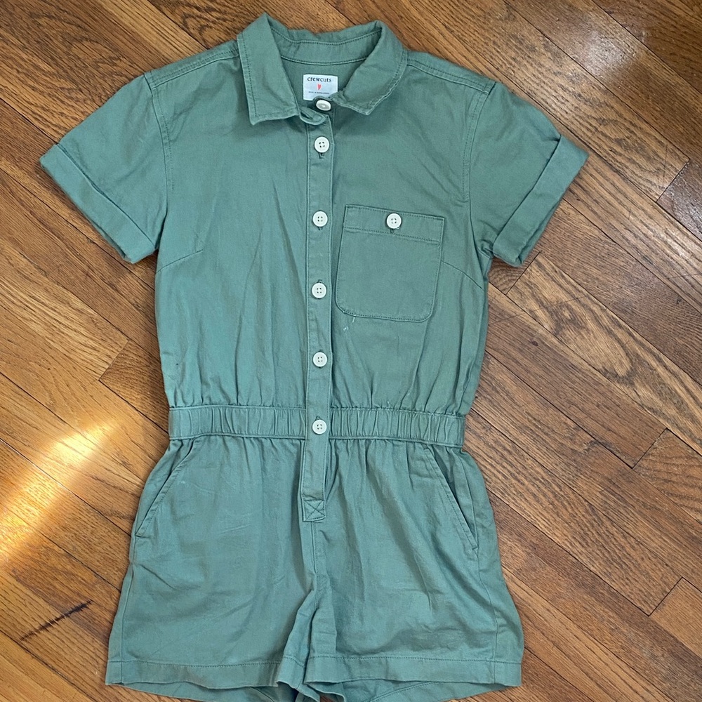 J Crew girls green romper 12